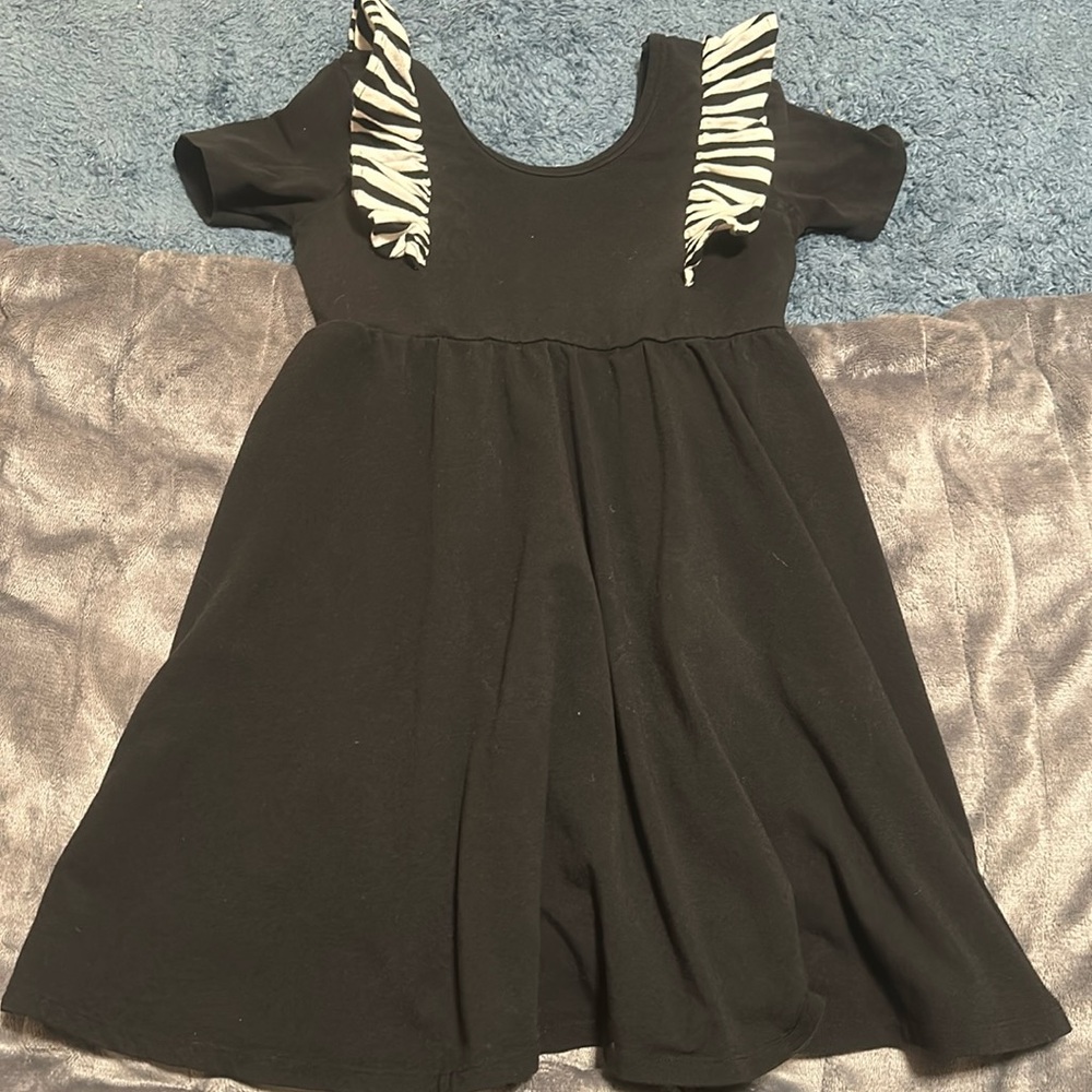 Rags twirl dress zebra print 7/8